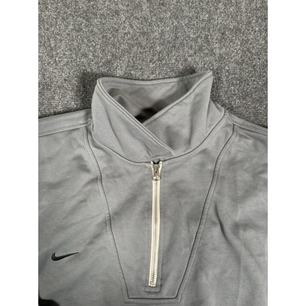Nike Dri-Fit Standard Issue 1/4 Zip Gray Heavy Sweatshirt Pullover Mens Medium - Picture 4 of 14
